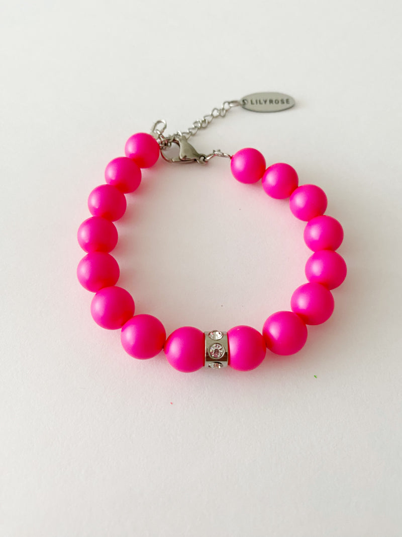 Bracelet Neon pink love