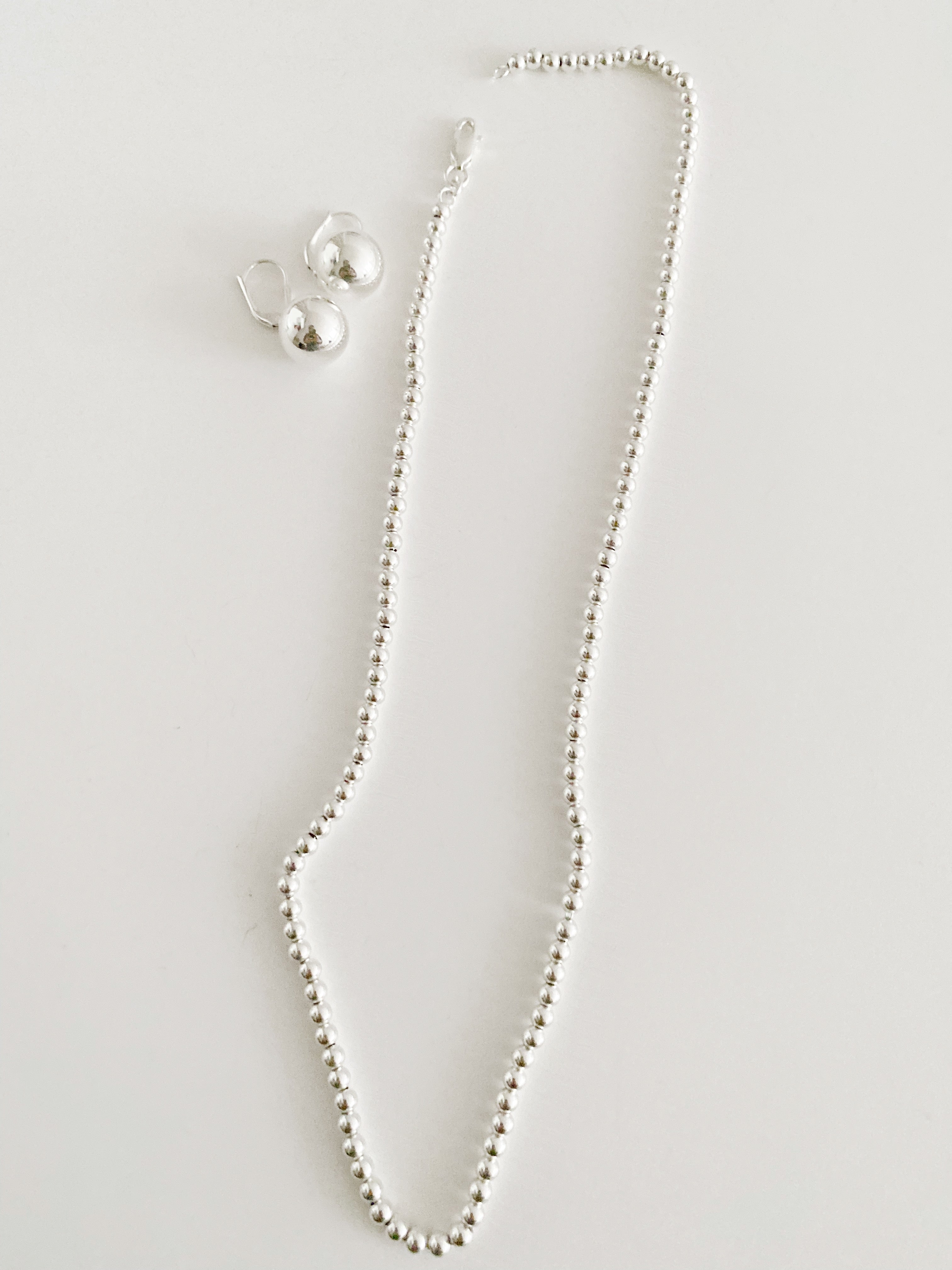 Ensemble collier et boucles d'oreilles argent  sterling N.22🎂🎂