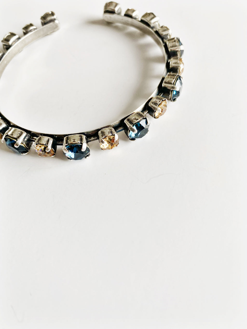 Bracelet style CUFF navy Blue + gold