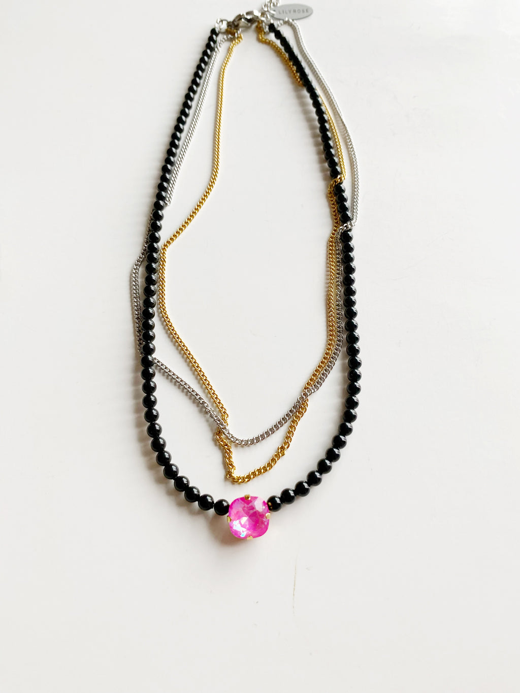 COLLIER  India neon pink / BLACK