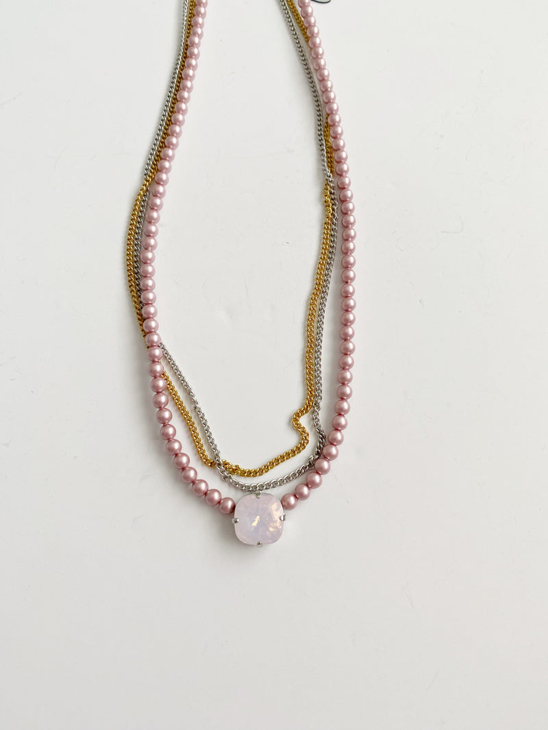 Collier India Opal rose